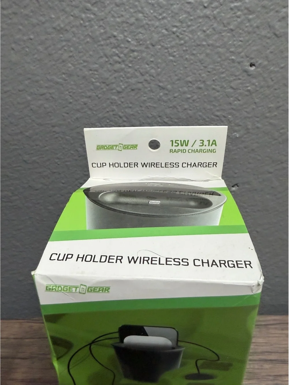 Gadget To Gear Car Cup Holder Wireless Charger 15W Rapid Charging Dock 4in1 New